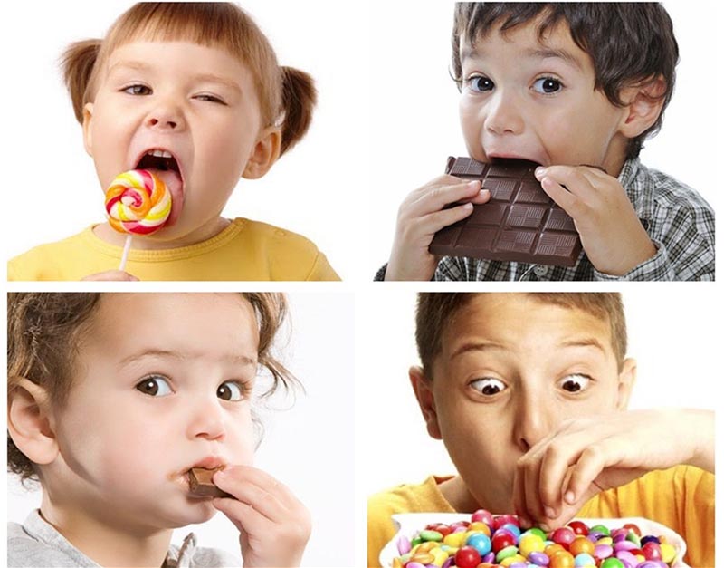 Nguyên nhân chính khiến trẻ bị sún răng là thói quen sử dụng quá nhiều đồ ngọt, nước ngọt,...