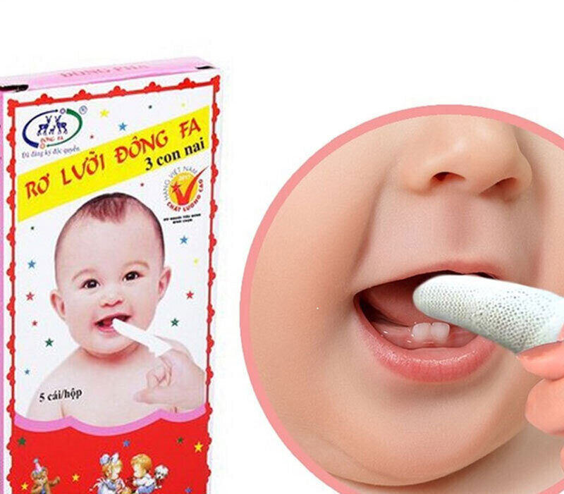 Rơ lưỡi Đông Fa - gạc rơ lưỡi chuyên dùng cho trẻ nhỏ và trẻ sơ sinh