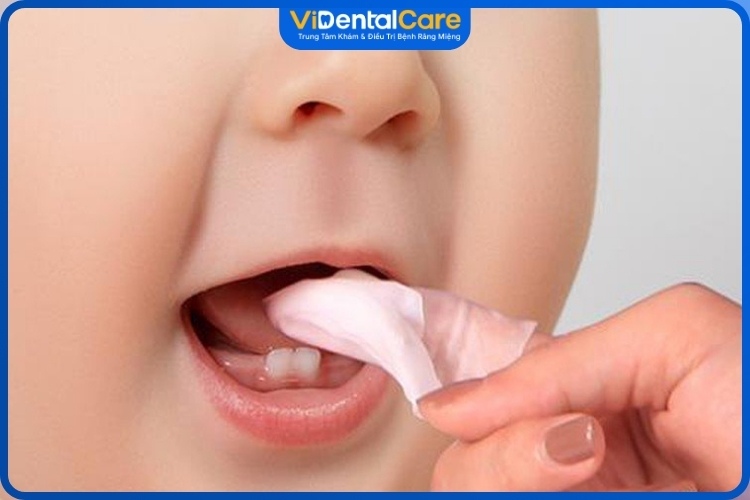 Vệ sinh răng miệng cho bé để phòng tránh tưa lưỡi